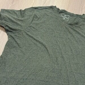 Mutual Weave Mens 3XL Olive Green V-Neck Short Sleeve Slub Jersey Tee Shirt